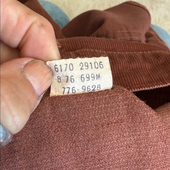 RARE Vintage Levi Brown Corduroy Pants kickflare Big E white tab - Picture 3 of 16